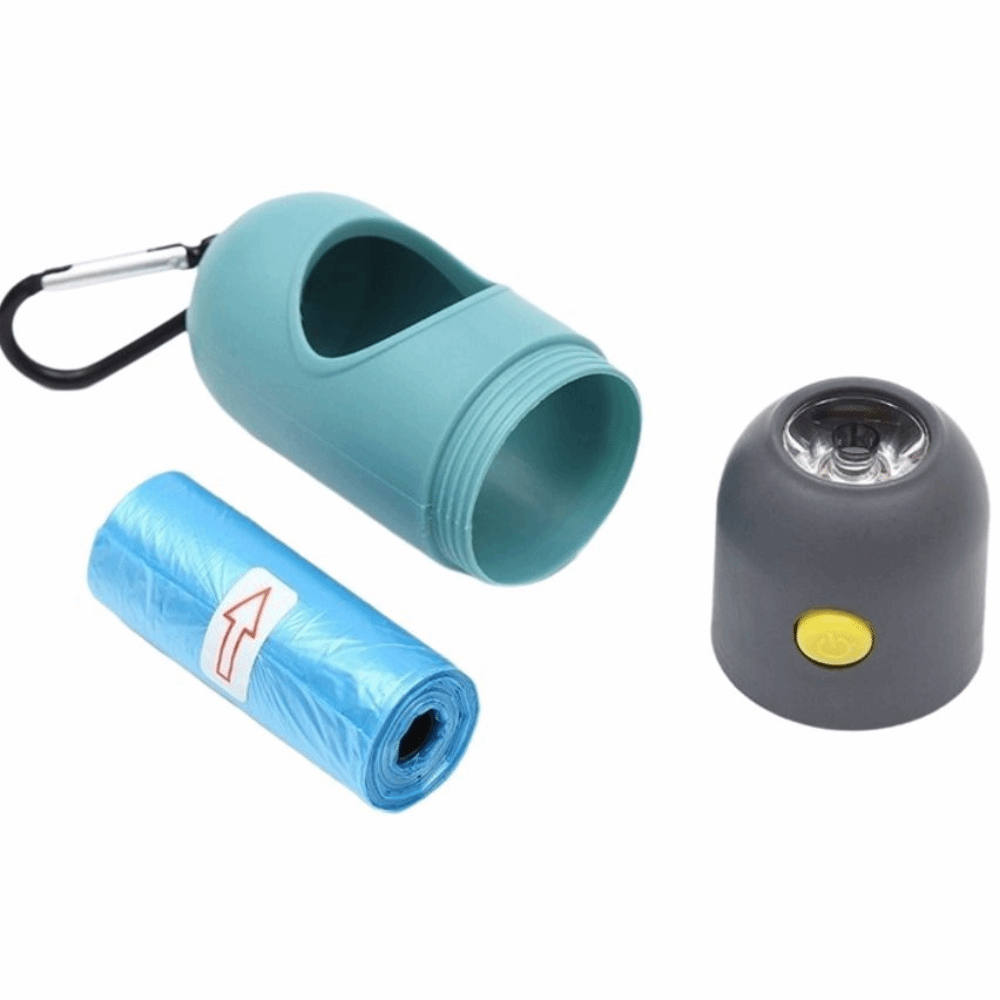 Poop Bag Dispenser - ที่เก็บถุงเก็บอุจจาระสุนัขแบบพกพา ทำจากโลหะ เป็นมิตรกับสิ่งแวดล้อม มีหลายสี รวมถึงถุงขยะ