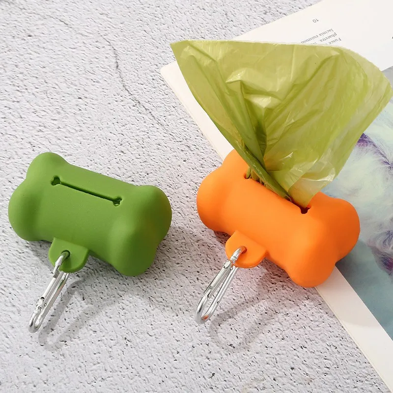 Poop Bag Dispenser - ขยะผู้ถือขยะแขวนกล่องเก็บสุนัข Poop Bag Dispenser รูปร่างกระดูกถังขยะกระเป๋า Organizer