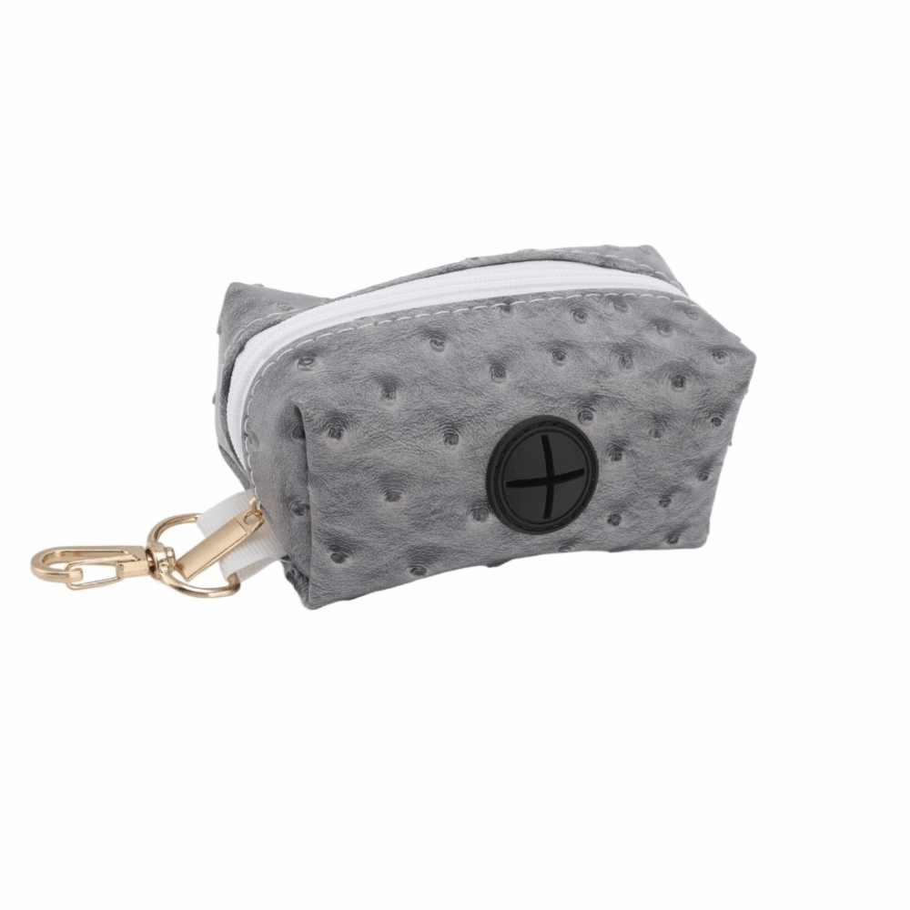 Poop Bag Dispenser - ที่เก็บถุงเก็บอุจจาระสุนัขแบบพกพา รุ่น Ostrich Grain Surface ดีไซน์เพรียวบาง