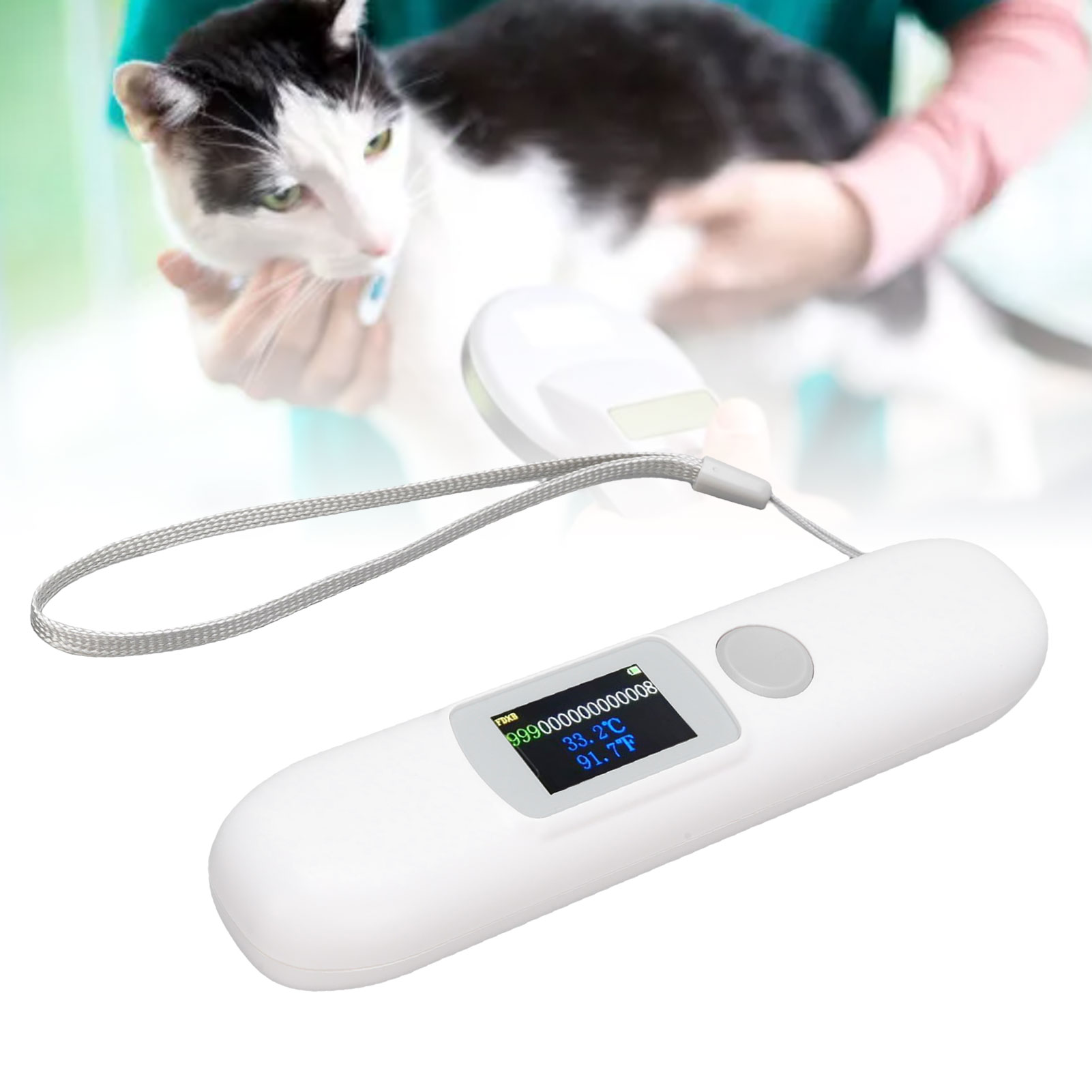Pet Supplies Online - เครื่องสแกนไมโครชิปสัตว์เลี้ยง บลูทูธ เครื่องอ่านแท็กไมโครชิปสัตว์ เครื่องสแกนชิปสัตว์เลี้ยงพร้อมหน้าจอสี 1.14 นิ้วสำหรับการจัดการสัตว์