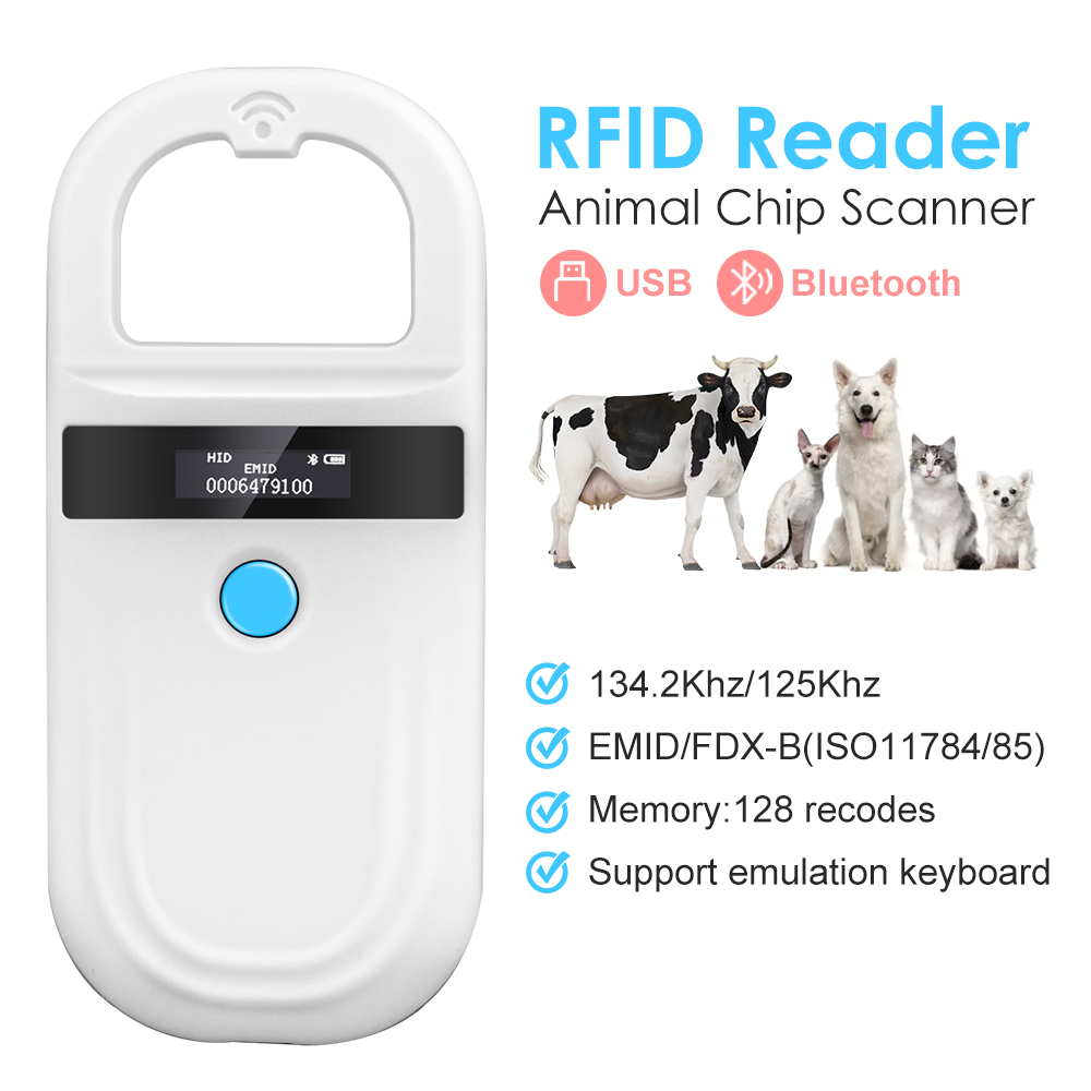 Pet Supplies Online - มือถือ 134.2KHz 125kHz สัตว์ RFID Reader