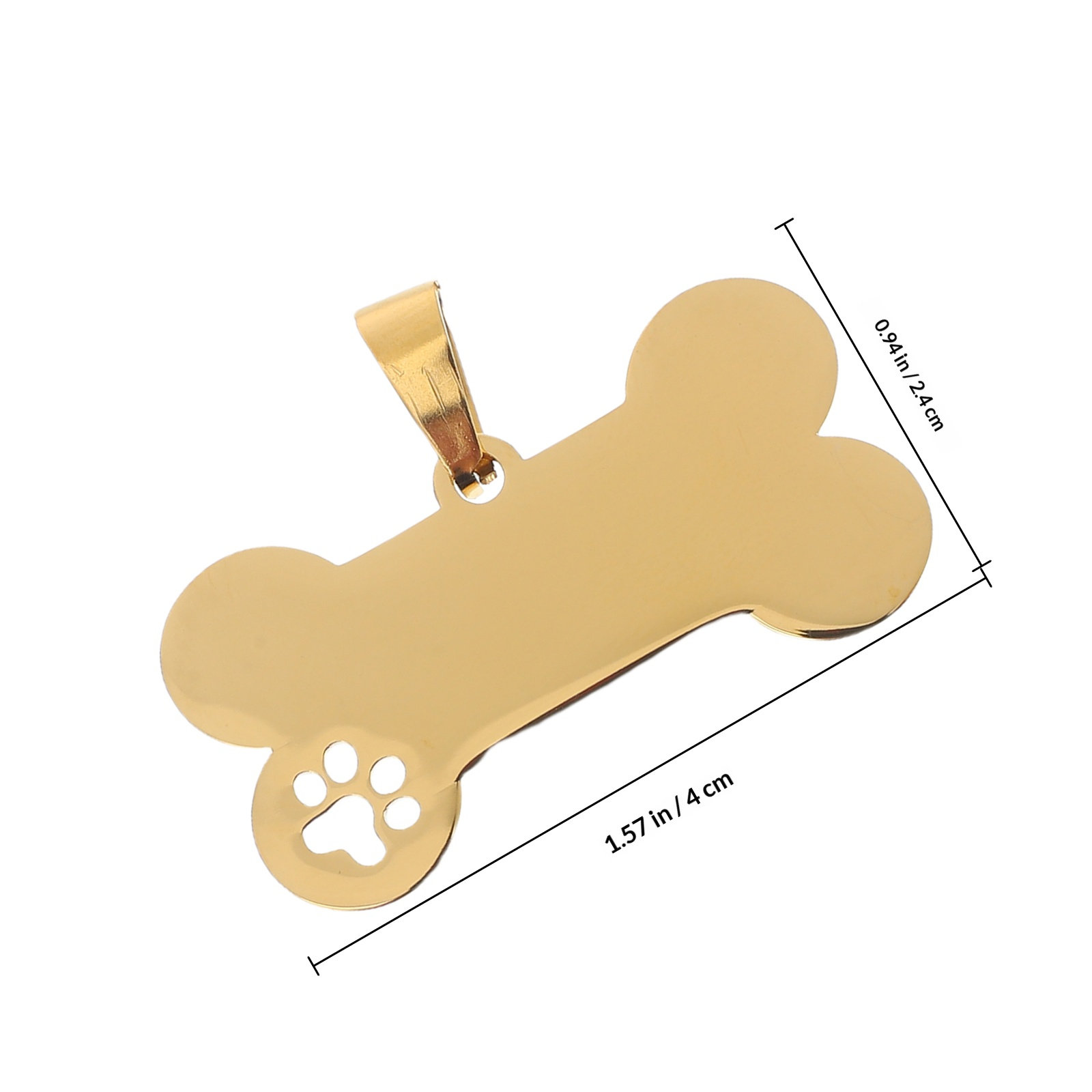 ป้ายชื่อสุนัขสแตนเลสแบบเปล่า 4 - Pet Supplies Online บทวิจารณ์และราคา