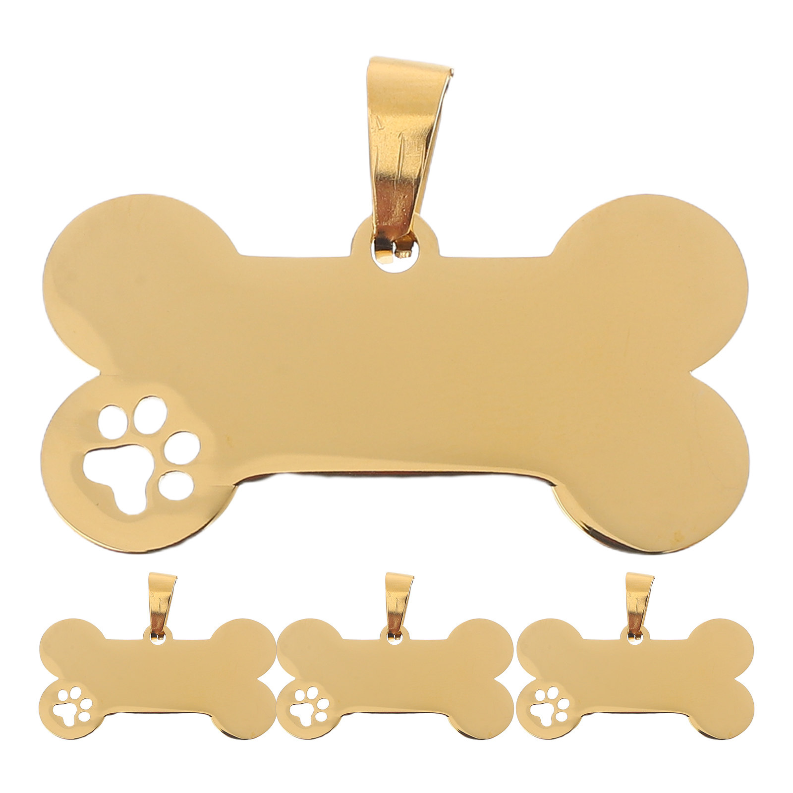 ป้ายชื่อสุนัขสแตนเลสแบบเปล่า 4 - Pet Supplies Online บทวิจารณ์และราคา